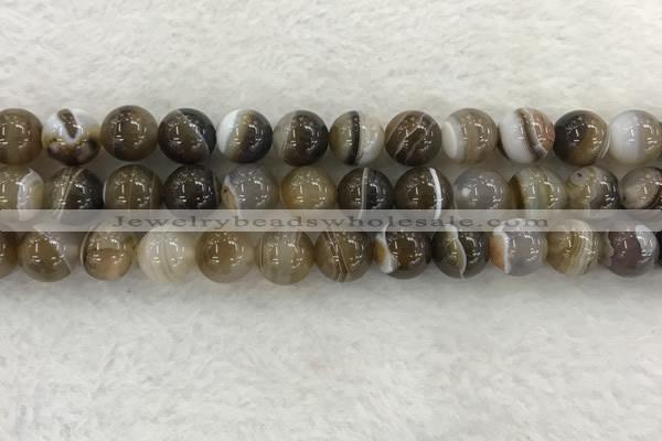 CAA1824 15.5 inches 12mm round banded agate gemstone beads