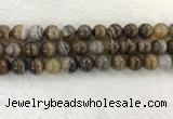 CAA1825 15.5 inches 14mm round banded agate gemstone beads