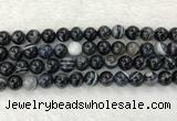 CAA1835 15.5 inches 14mm round banded agate gemstone beads