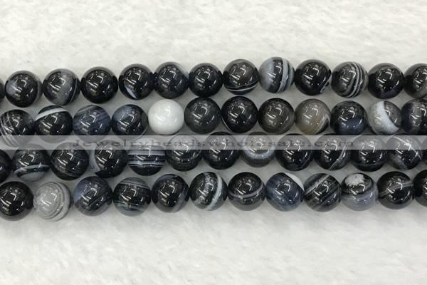 CAA1836 15.5 inches 16mm round banded agate gemstone beads