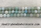 CAA1844 15.5 inches 12mm round banded agate gemstone beads