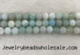 CAA1845 15.5 inches 14mm round banded agate gemstone beads