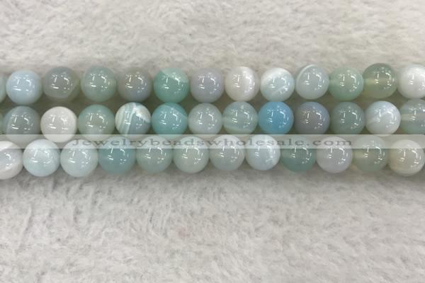 CAA1845 15.5 inches 14mm round banded agate gemstone beads