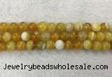 CAA1854 15.5 inches 12mm round banded agate gemstone beads