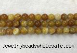 CAA1855 15.5 inches 14mm round banded agate gemstone beads