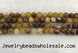 CAA1862 15.5 inches 8mm round banded agate gemstone beads