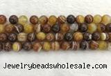 CAA1863 15.5 inches 10mm round banded agate gemstone beads