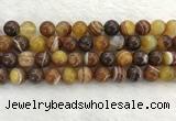 CAA1864 15.5 inches 12mm round banded agate gemstone beads