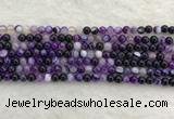 CAA1870 15.5 inches 4mm round banded agate gemstone beads