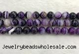 CAA1875 15.5 inches 14mm round banded agate gemstone beads