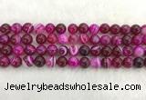 CAA1883 15.5 inches 10mm round banded agate gemstone beads