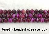 CAA1884 15.5 inches 12mm round banded agate gemstone beads