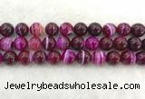 CAA1885 15.5 inches 14mm round banded agate gemstone beads