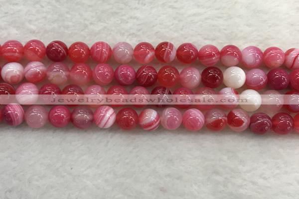 CAA1893 15.5 inches 10mm round banded agate gemstone beads