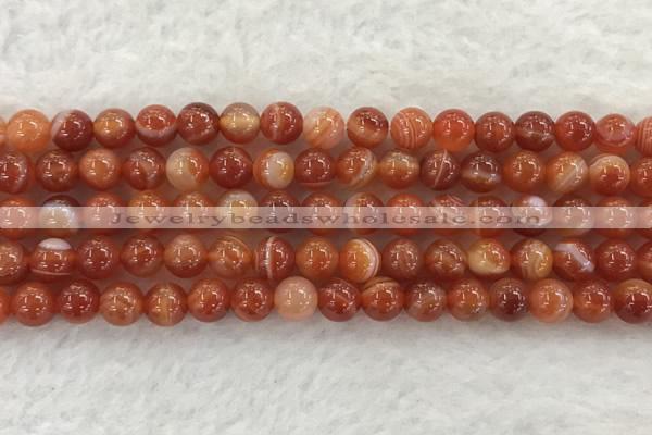 CAA1902 15.5 inches 8mm round banded agate gemstone beads