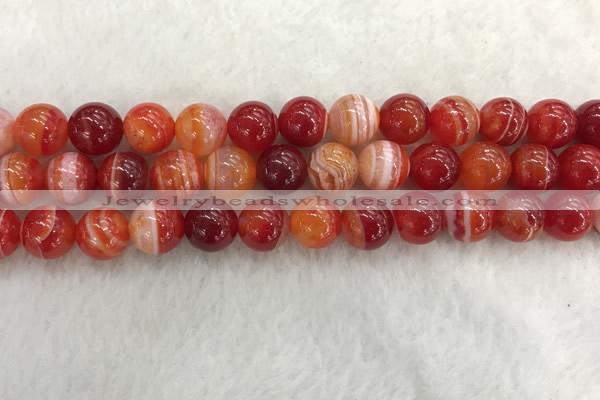 CAA1914 15.5 inches 12mm round banded agate gemstone beads