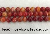 CAA1915 15.5 inches 14mm round banded agate gemstone beads