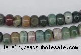 CAA192 15.5 inches 5*8mm rondelle indian agate beads wholesale