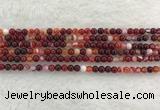 CAA1920 15.5 inches 4mm round banded agate gemstone beads