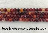 CAA1922 15.5 inches 8mm round banded agate gemstone beads