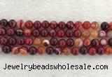 CAA1923 15.5 inches 10mm round banded agate gemstone beads