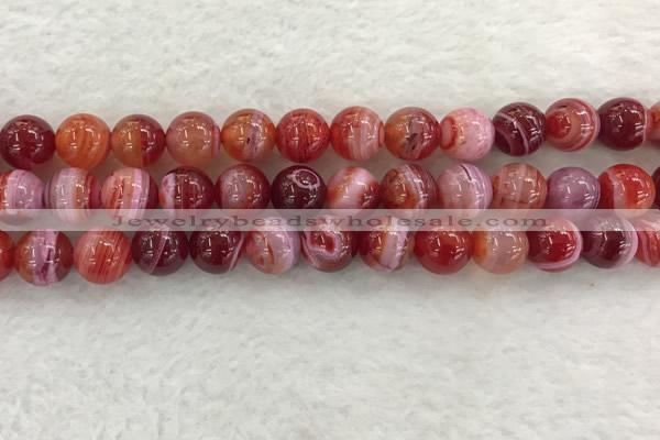 CAA1924 15.5 inches 12mm round banded agate gemstone beads