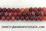 CAA1926 15.5 inches 16mm round banded agate gemstone beads