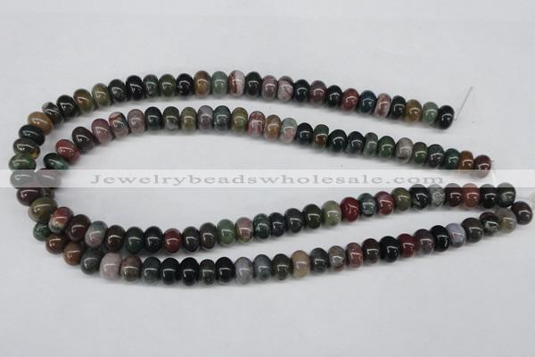 CAA193 15.5 inches 7*10mm rondelle indian agate beads wholesale