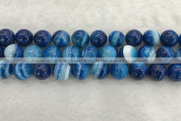 CAA1936 15.5 inches 16mm round banded agate gemstone beads