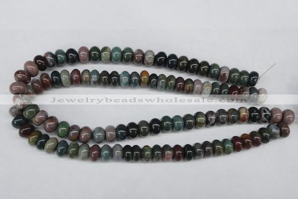 CAA194 15.5 inches 8*12mm rondelle indian agate beads wholesale