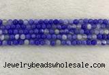 CAA1940 15.5 inches 4mm round banded agate gemstone beads