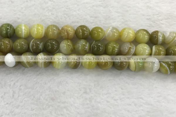 CAA1955 15.5 inches 14mm round banded agate gemstone beads