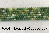 CAA1970 15.5 inches 4mm round banded agate gemstone beads