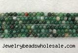 CAA1991 15.5 inches 6mm round banded agate gemstone beads