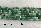 CAA2000 15.5 inches 4mm round banded agate gemstone beads