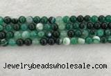 CAA2012 15.5 inches 8mm round banded agate gemstone beads