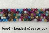 CAA2031 15.5 inches 6mm round banded agate gemstone beads