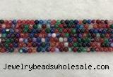 CAA2040 15.5 inches 4mm round banded agate gemstone beads