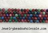 CAA2042 15.5 inches 8mm round banded agate gemstone beads