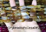 CAA2051 15.5 inches 8*20mm teardrop agate beads wholesale