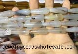 CAA2061 15.5 inches 10*30mm teardrop agate beads wholesale