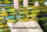 CAA2070 15.5 inches 10*30mm teardrop agate beads wholesale