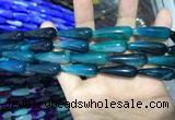 CAA2079 15.5 inches 10*30mm teardrop agate beads wholesale