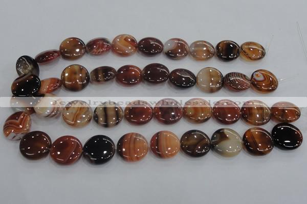 CAA209 15.5 inches 20mm flat round madagascar agate beads