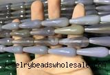 CAA2091 15.5 inches 10*30mm faceted teardrop agate beads