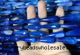 CAA2100 15.5 inches 10*30mm faceted teardrop agate beads