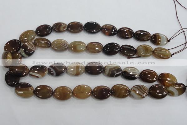 CAA212 15.5 inches 15*20mm oval madagascar agate beads