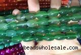 CAA2125 15.5 inches 10*14mm drum agate beads wholesale