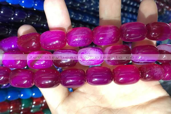 CAA2131 15.5 inches 13*18mm drum agate beads wholesale