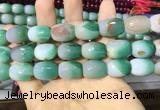 CAA2148 15.5 inches 13*18mm faceted drum agate beads wholesale